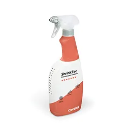 Cleaning agents shrink labels